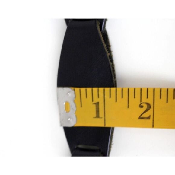 BRAIDED BLACK LEATHER 1.25"Wd DRESS CASUAL WOMEN'S BELT Sz S (A58 - Picture 7 of 11